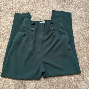 H&M Forest Green Highwaist Pants